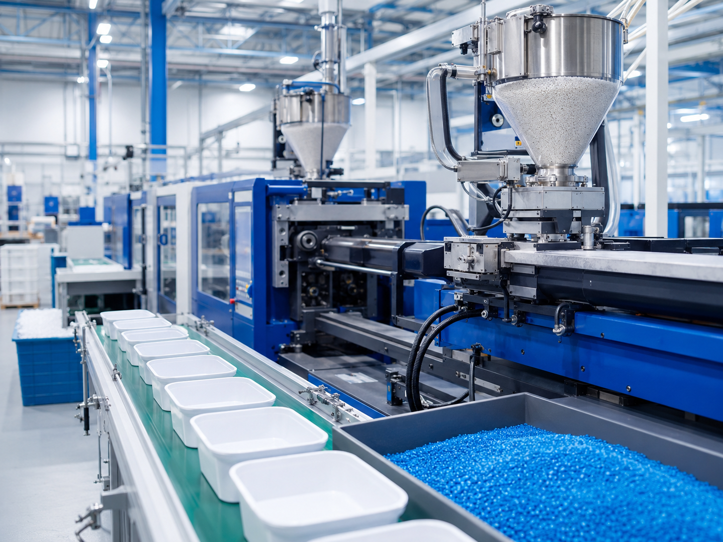Plastics production line