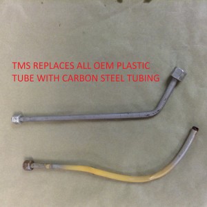 TMS Replaces All OEM Plastic Tubing w Carbon Steel Tubing