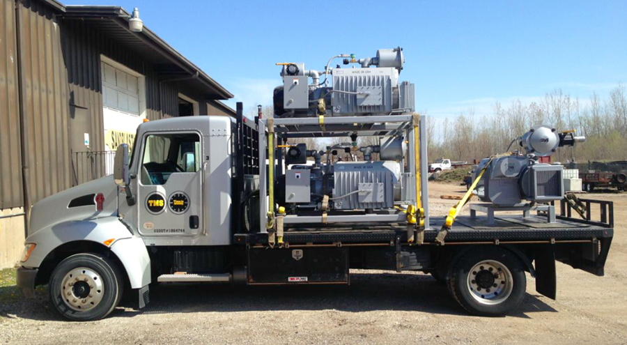 TMS Delivery Truck Loaded with TMSRV630 Vacuum Pumps